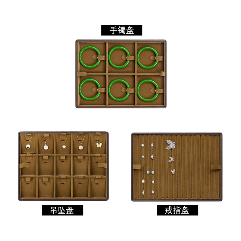 加大容量三个盘首饰品收纳盒展示会PU箱子手提便携带货看外出其他 detail 5